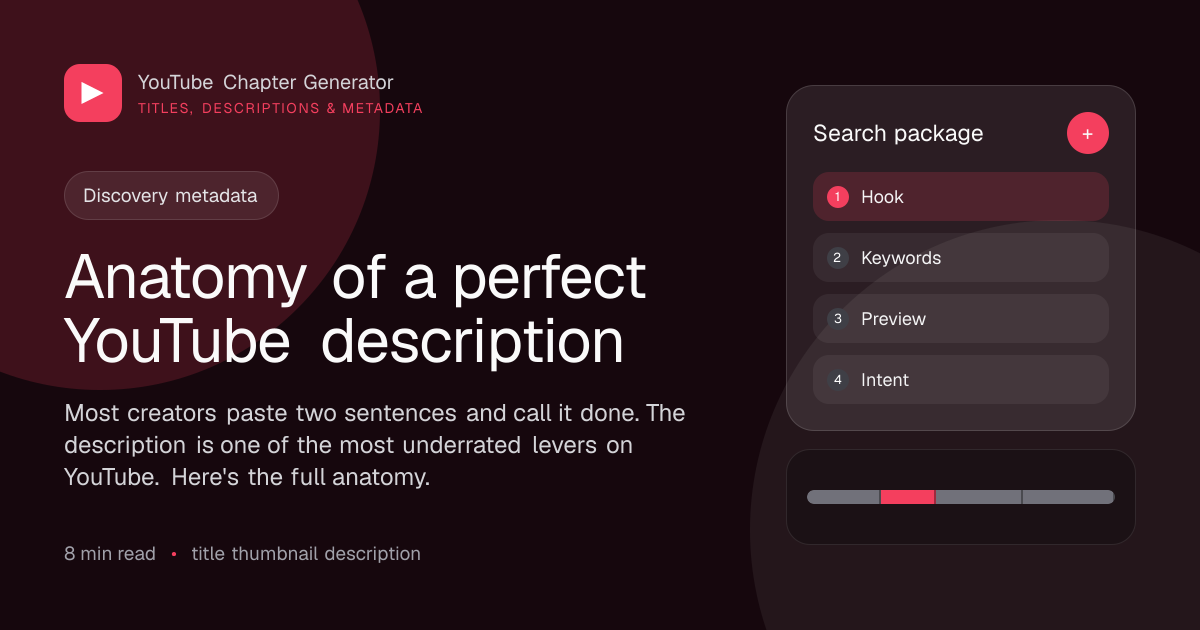Anatomy of a perfect YouTube description main image