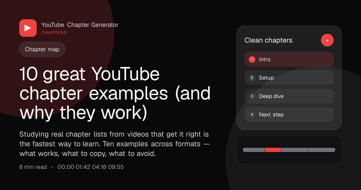 10 great YouTube chapter examples (and why they work) main image