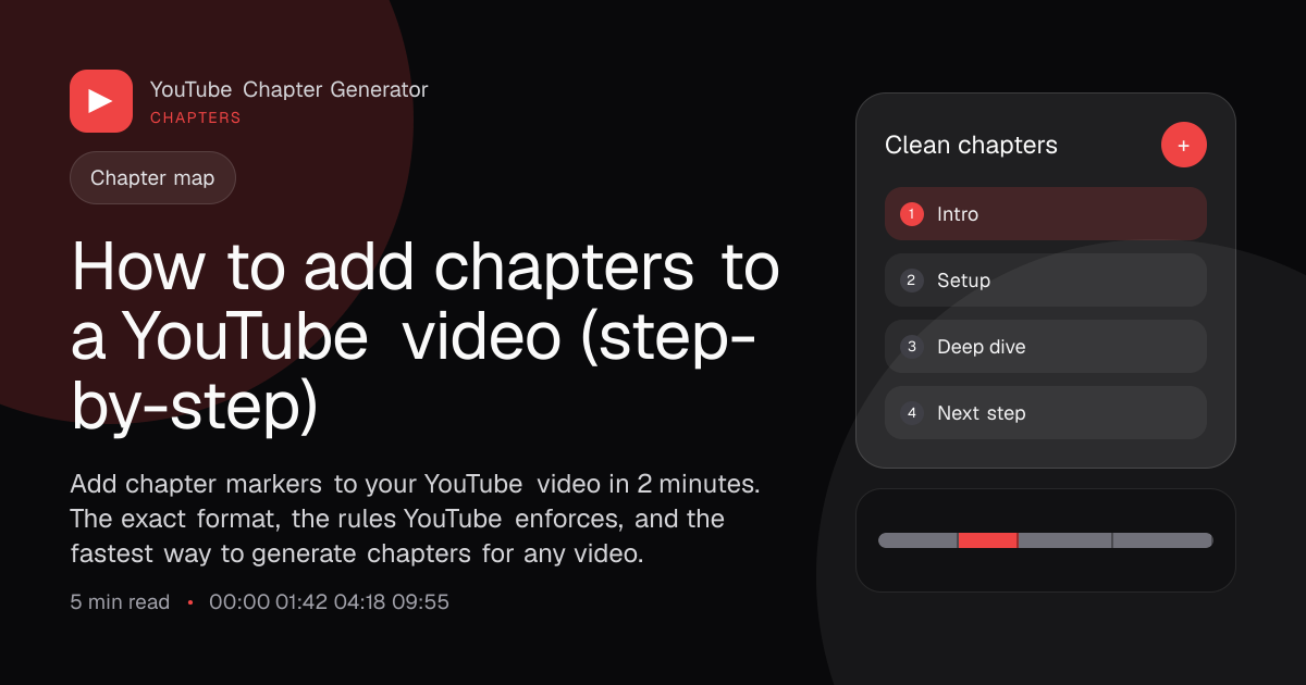 How to add chapters to a YouTube video (step-by-step) main image