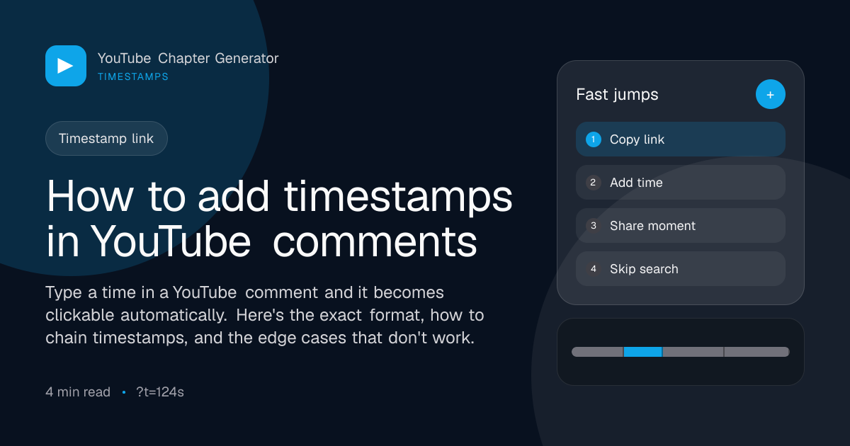 How to add timestamps in YouTube comments main image