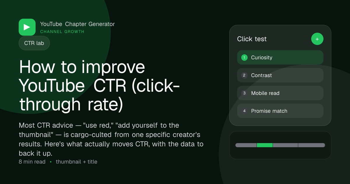 How to improve YouTube CTR (click-through rate) main image