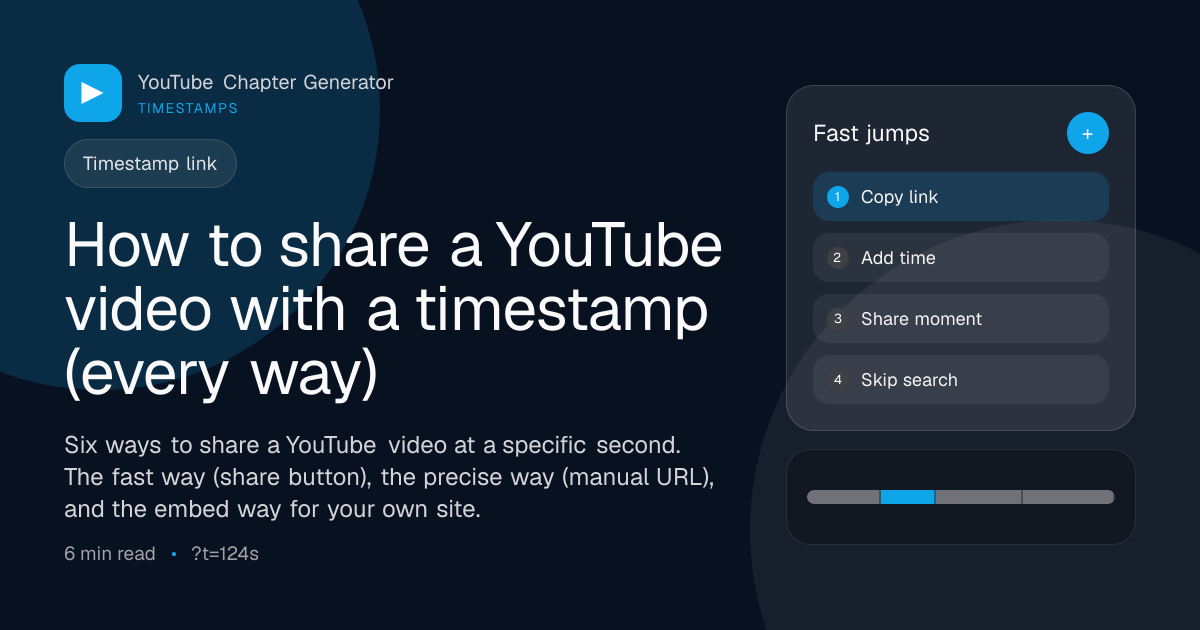 How to share a YouTube video with a timestamp (every way) main image