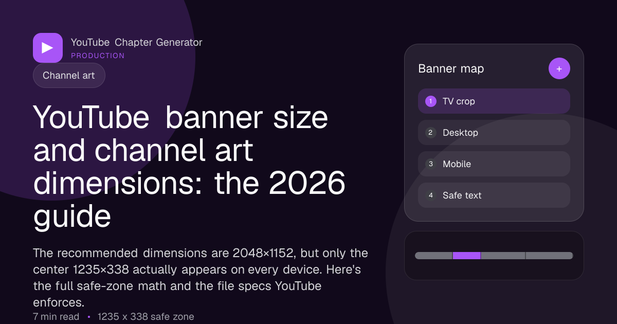 YouTube banner size and channel art dimensions: the 2026 guide main image