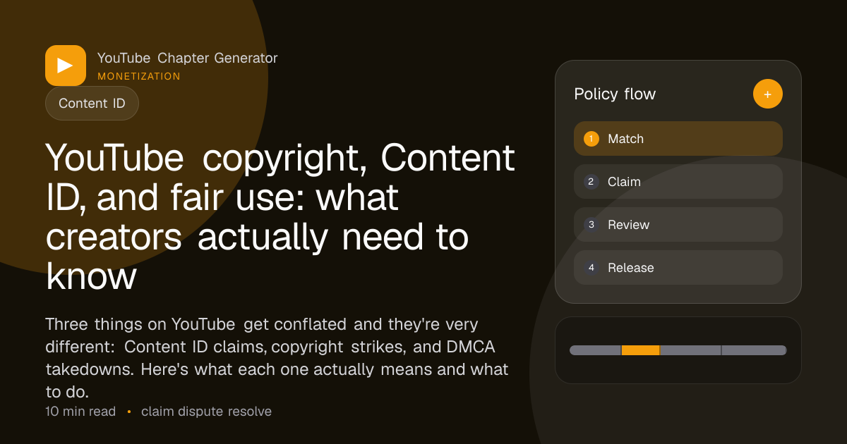 YouTube copyright, Content ID, and fair use: what creators actually need to know main image