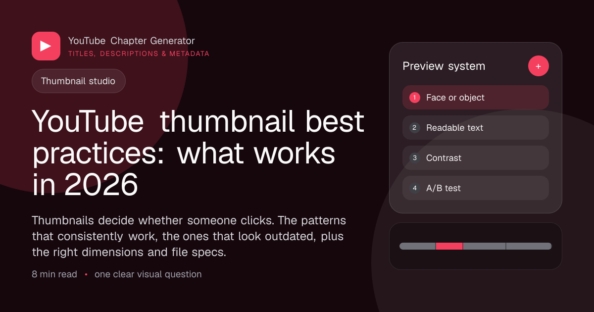 YouTube thumbnail best practices: what works in 2026 main image